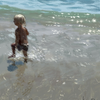 Playing at the seaside