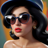 Glamorous Lady in a Colorful Hat 3