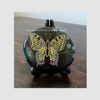 Yellow Swallowtail Butterfly Dot Art River Stone