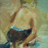Original art Aceo miniature modern Oil painting