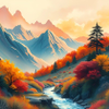 Majestic Mountain Autumn Landscape