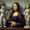 Mona Lisa Surrounded by Sculptures