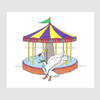 Carousel Goose Whimsical Illustration