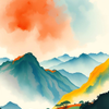 Colorful Mountain Landscape