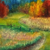 Autumn aceo miniature oil painting