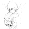 Kids Book Kid Peeking Sketch