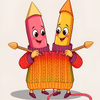 Crayons Sharing a Cozy Sweater