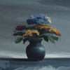 Simple flowers in vase