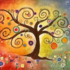 Rainbow Tree of Life Gustov Klimt Inspired