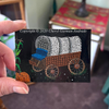Covered Wagon Dot Art ACEO