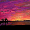 Layered Sunset in digital