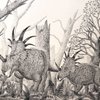 A Styracosaurus Pair in the Late Cretaceous 