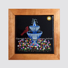 Cardinal Fountain Dot Art Ceramic Tile