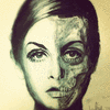 Day of the dead Twiggy Portrait