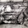 on the Street,    drawing...size;45x60