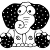 Monochrome Elephant Design