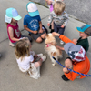 BB meets her BFFs on the street