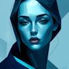 Silhouette in Blue 5