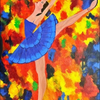 Rhythms of Fire - Original Acrylic Painting by Mary G.