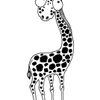 Monochrome Giraffe Design