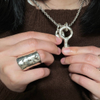 a metal key