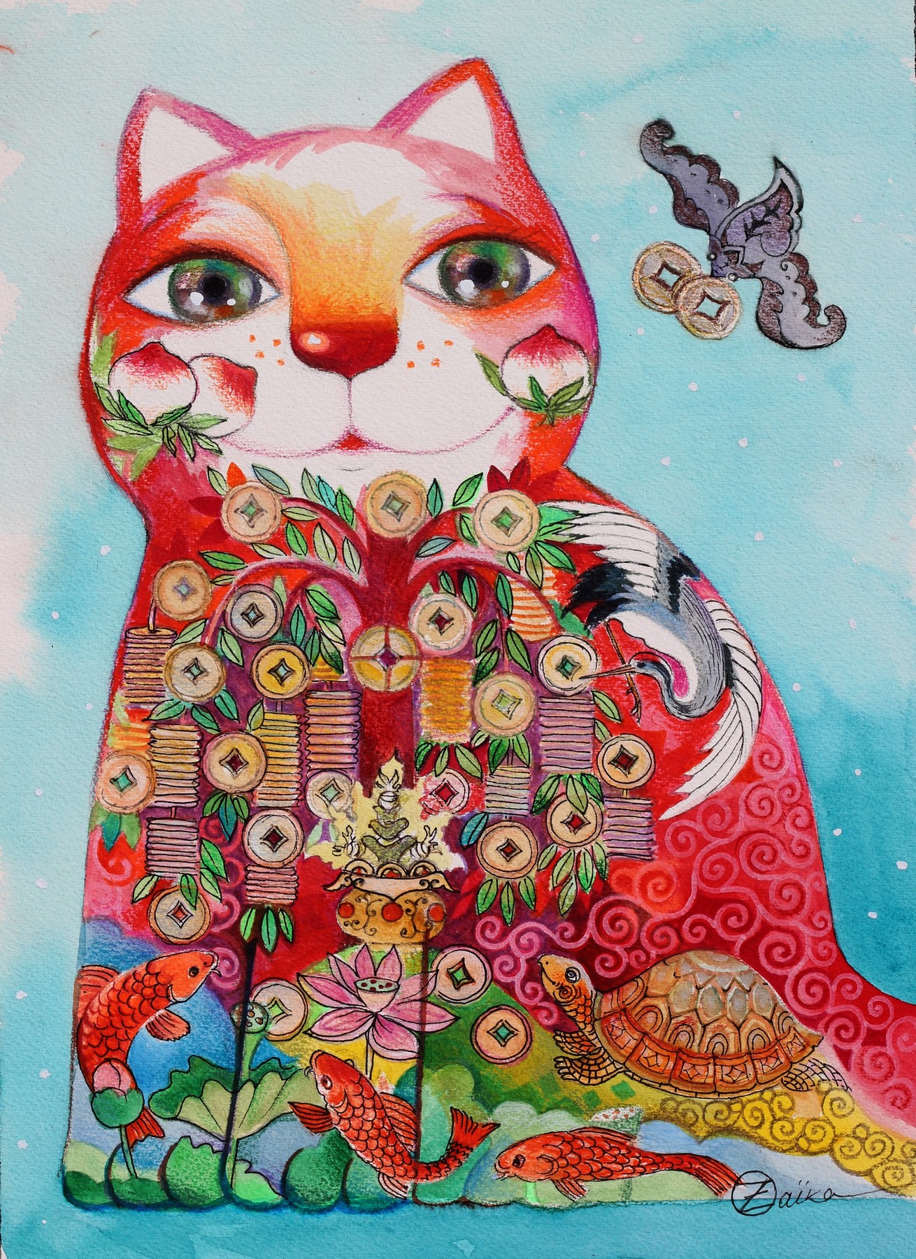 Chinese Cat By Oxana Zaika Artwanted Com