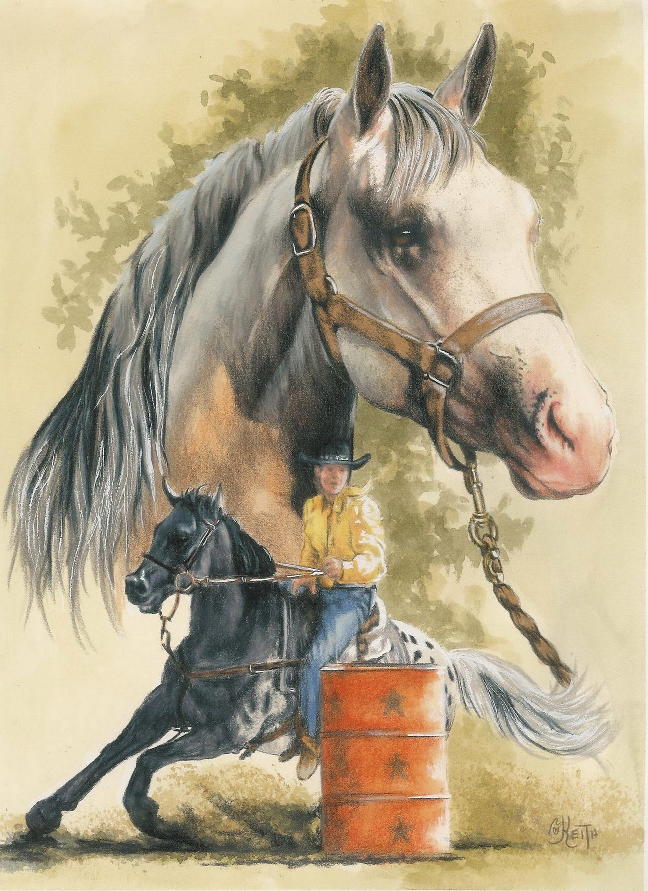 Appaloosa Horse Rearing | Art Board Print