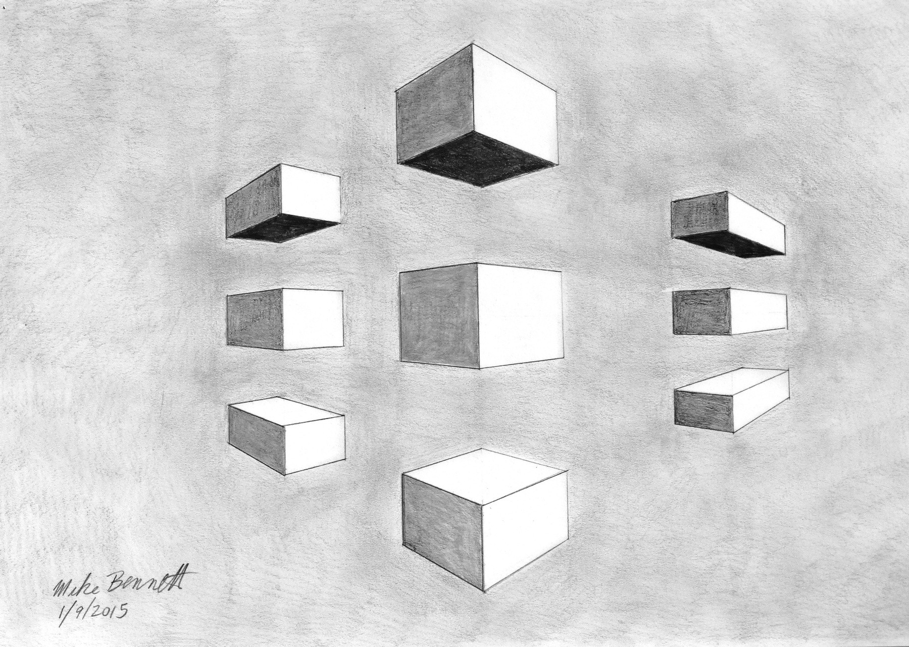 Boxes Floating In Space By Mike Bennett Artwanted Com