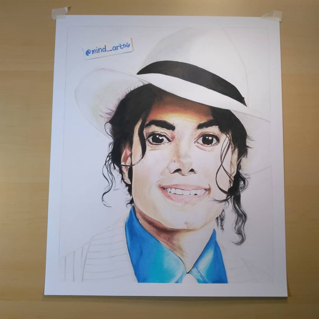 Premium Photo | Illustration of graphite pencil Michael Jackson portrait  dancing
