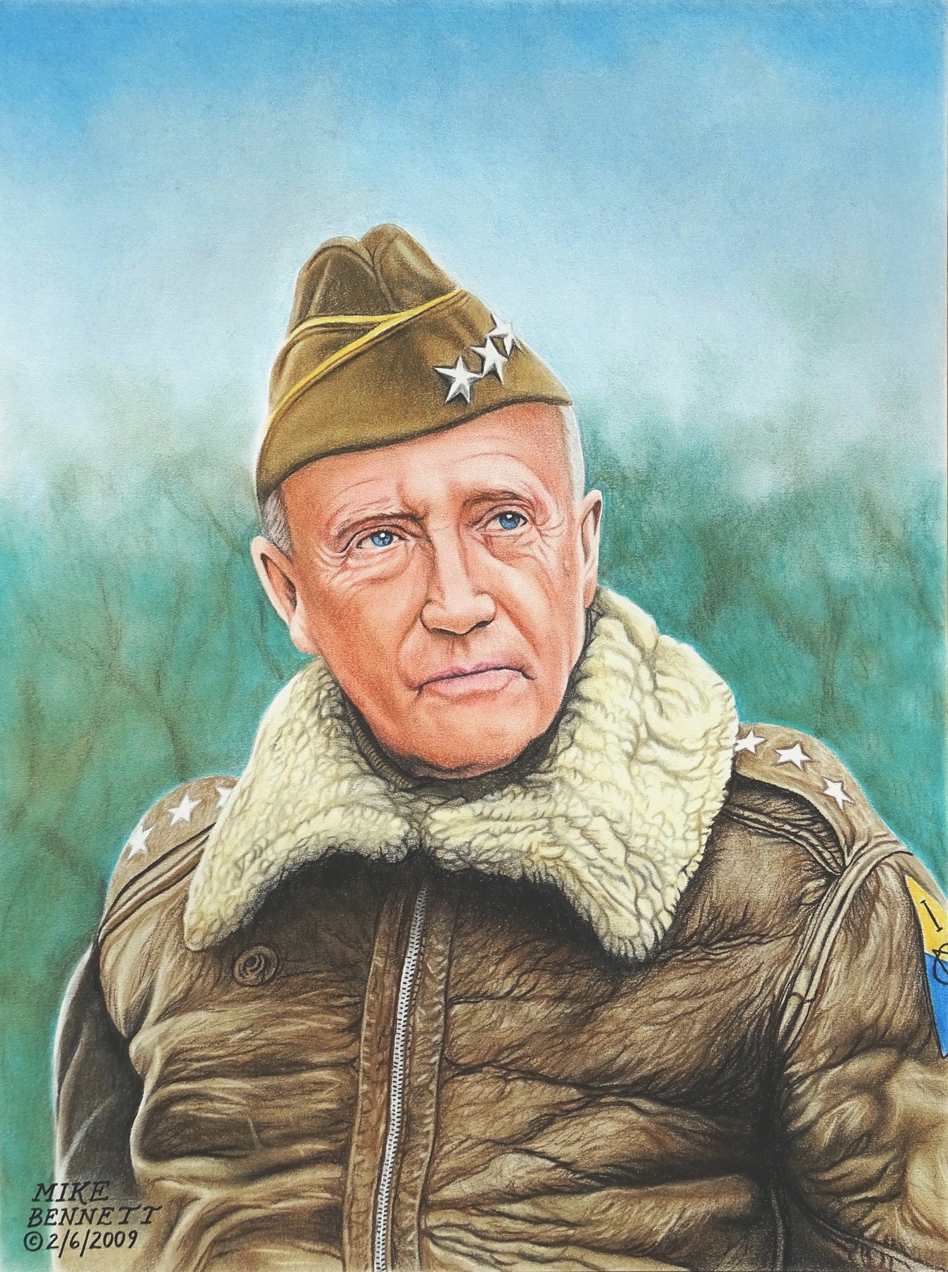 General George S . Patton Drawing easy