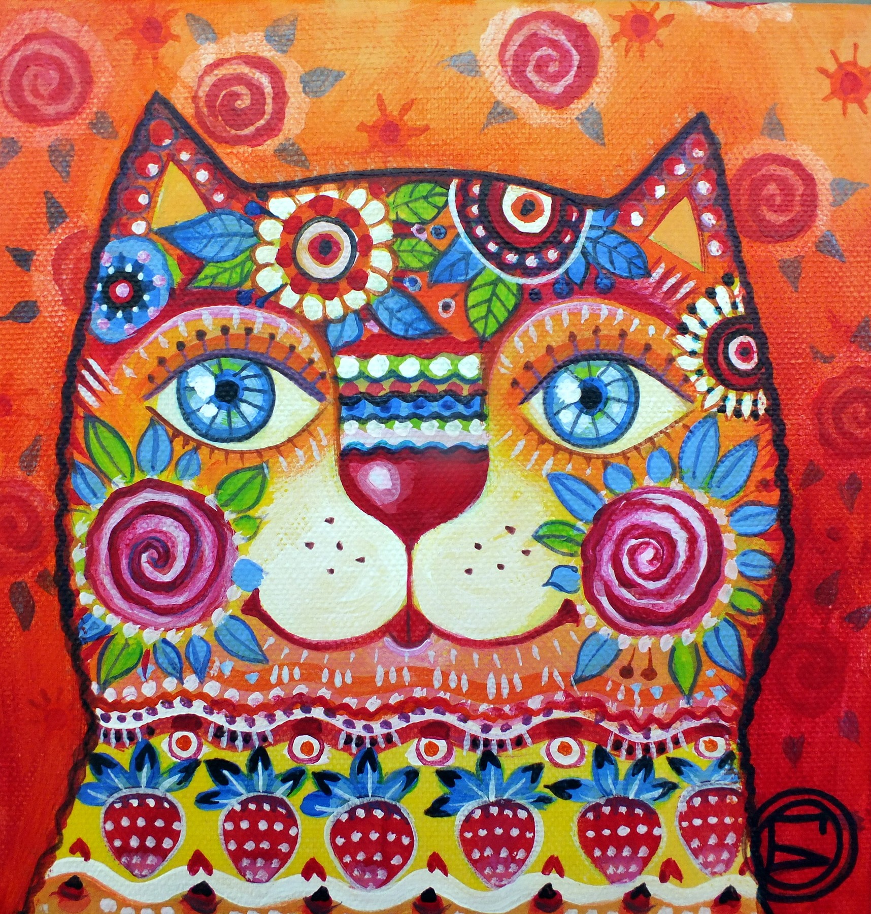 Коты в живописи яркие