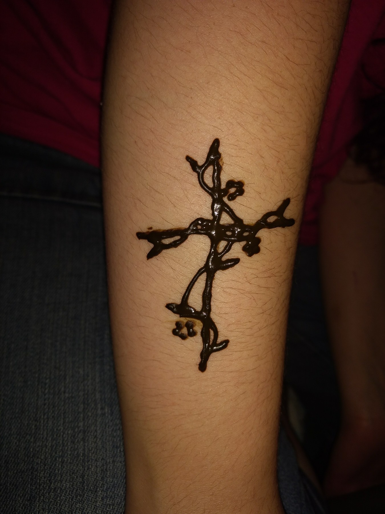 Henna Tattoo Small Cross  Etsy UK